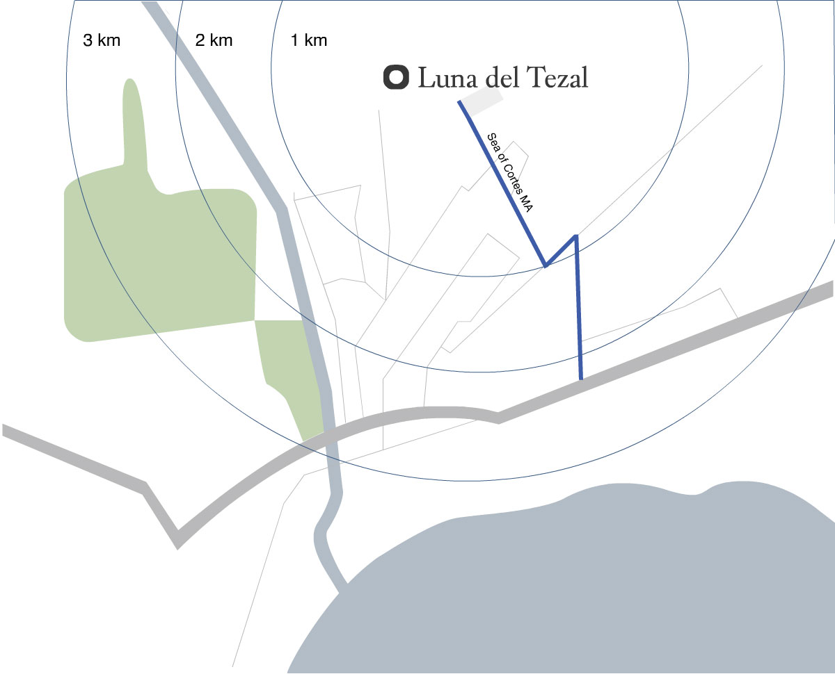 Luna del Tezal distance map